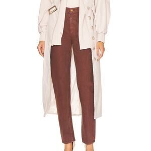 $198 SNACKS by Mother  High Waisted Twizzy Skimp Jeans in French Roast 25 Brown